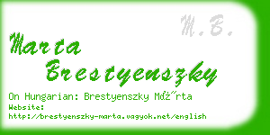 marta brestyenszky business card